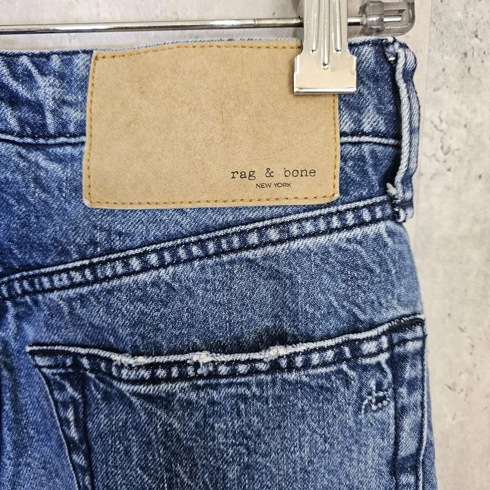Rag & Bone Womens 26 Rachel Barrel Leg Siesta Wash Denim Button‎ Fly Jeans